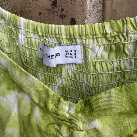 Faithfull the Brand Arianne Roos Lime Green Mini Dress  Sz 4 / S - Picture 7 of 13